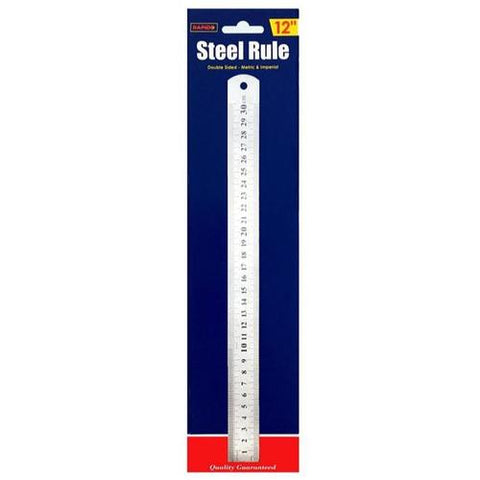 Rapide Stainless Steel Ruler 12"