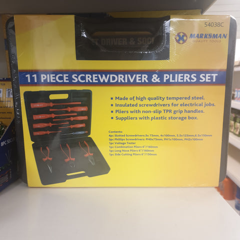 Marksman 11pc Screwdriver & Plier Set