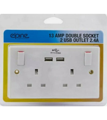 Elpine Double Switched Socket