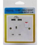 Elpine Single Switched Socket