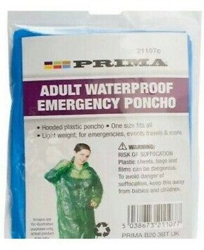 PRIMA Adult Waterproof Emergency Poncho