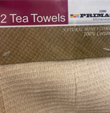 Prima Honeycomb 100% Cotton Tea Towels 2 Pack