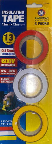Marksman Adhesive: Insulating Tape 15mm x 13m