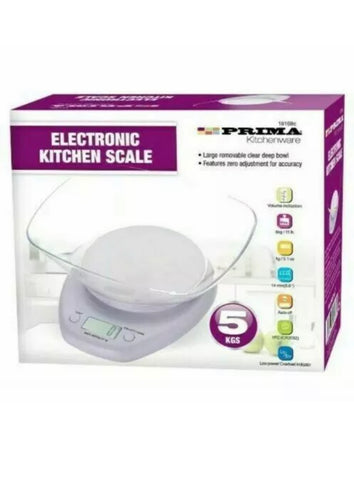 Prima Electronic Kitchen Scale Weighs 5 kg