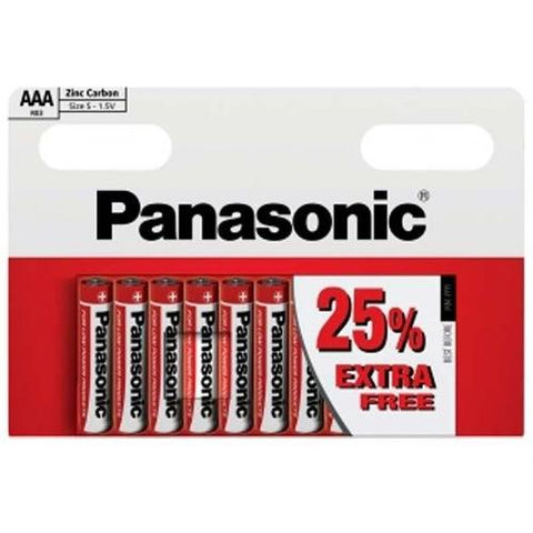 Panasonic Zinc Carbon AAA Battery 25% Extra Free 10 Pack