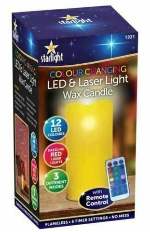 starlight LED & Laser Light Wax Candle